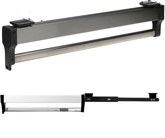 Wardrobe Pull-Out Trousers Rack - Pull Out 30-80cm Clothes Rail, Extendable Pull Out Closet Rod, Steel Extendable Closet Rod 