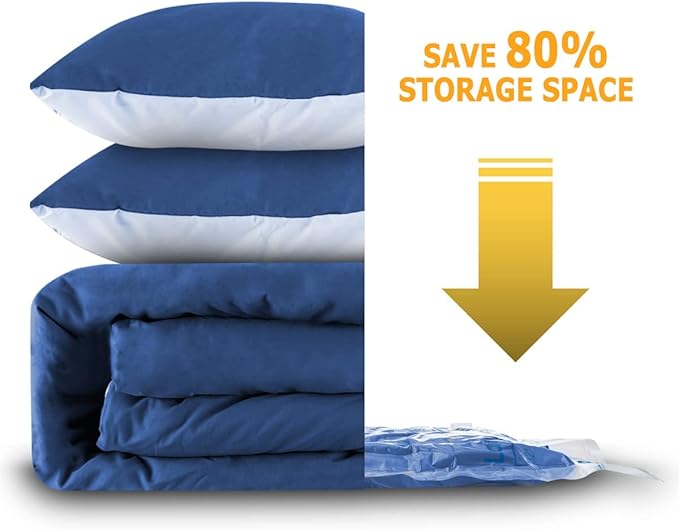 MEIQIHOME Vacuum Storage Bags, Space Saver Sealer Bags,Vacuum seal bags for clothing, Pillows, Comforters, Blankets, Bedding,