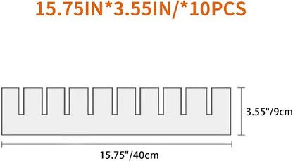 10Pcs Drawer Dividers, 15.75" x 3.55", Thick, DIY Organizer Separator, Large Adjustable Dresser Drawer Organizer for Clothes,