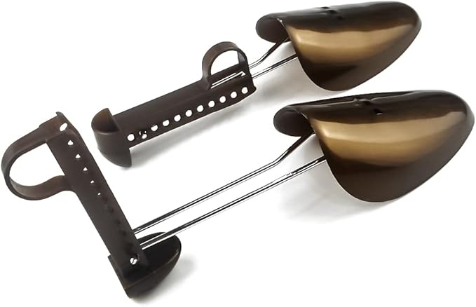 FONHERILI WAJJ 5 Pairs Plastic Shoe Tree Stretcher Shaper for Men Adjustable Length Shoes Boot Holder Shaper Support(Brown Men)