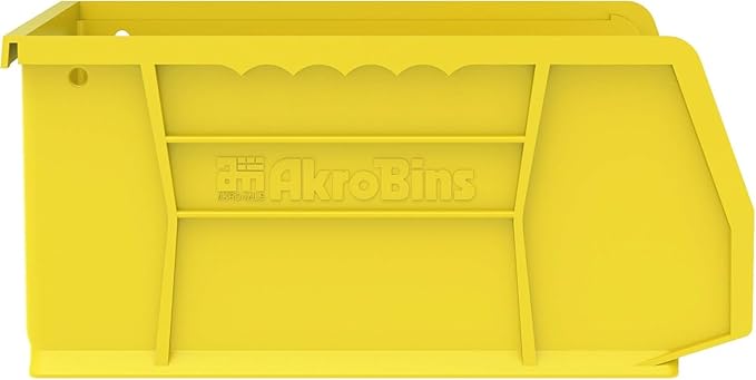 Akro-Mils 30235 AkroBins Plastic Storage Bins, Space-Saving Stackable Bins for Garage, Pantry, Craft Organization, 11" x 11" 