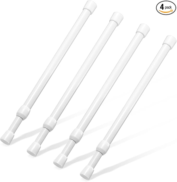 Spring Tension Rod, Goowin Small Tension Rod, 5/8" Diameter No Drilling Expandable Short Tension Rods Spring Rods, Tension Ro