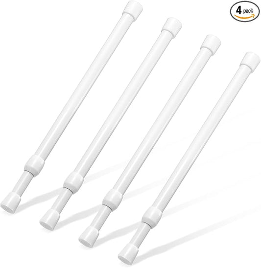 Spring Tension Rod, Goowin Small Tension Rod, 5/8" Diameter No Drilling Expandable Short Tension Rods Spring Rods, Tension Ro