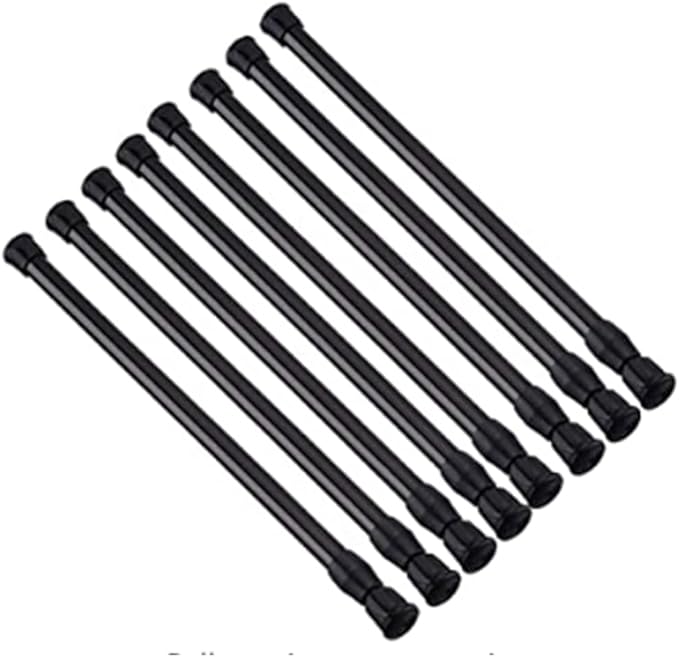 Tension Rods 28 to 48 Inches 8 Pack,Tension Curtain Rod,Spring Tension Rods,Adjustable Extension Spring Rods Closet Rod for W