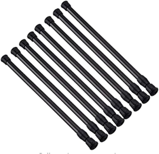 Tension Rods 28 to 48 Inches 8 Pack,Tension Curtain Rod,Spring Tension Rods,Adjustable Extension Spring Rods Closet Rod for W