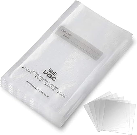 Wevac Vacuum Sealer Bags 100 Quart 8x12 Inch for Food Saver, Seal a Meal, Weston. Commercial Grade, BPA Free, Heavy Duty, Gre