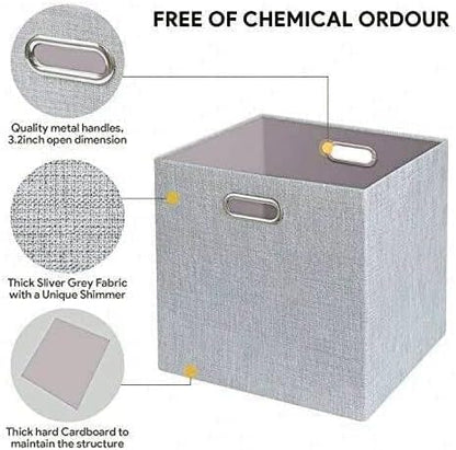 Thicker Fabric Storage Cubes 13 inch Collapsible Storage Bins for Organization, Cubby Storage Boxes for Organizing Shelf Cabi