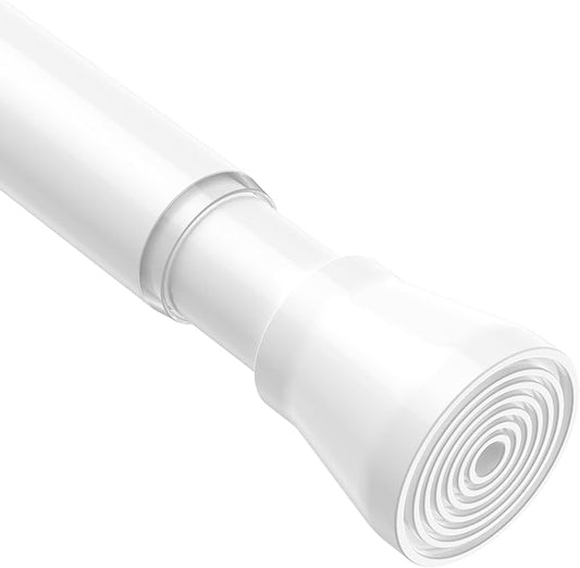 1Pack tension rods 29 to 64 inches White tension rod curtain rods no drilling Anti-Slip tension curtain rods adjustable curta