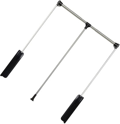 Pull Out Pants Hangers Trousers Rack Down Wardrobe Clothes Rail Extendable Closet Rod Adjustable Width Heavy Duty