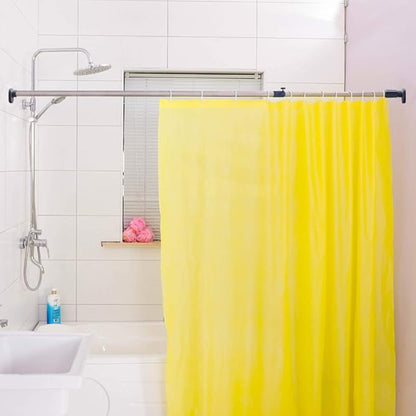 BAOYOUNI Adjustable Shower Window Curtain Tension Rod Oval Head Decorative Straight Closet Wardrobe Rail Pole Bar Clothes Han