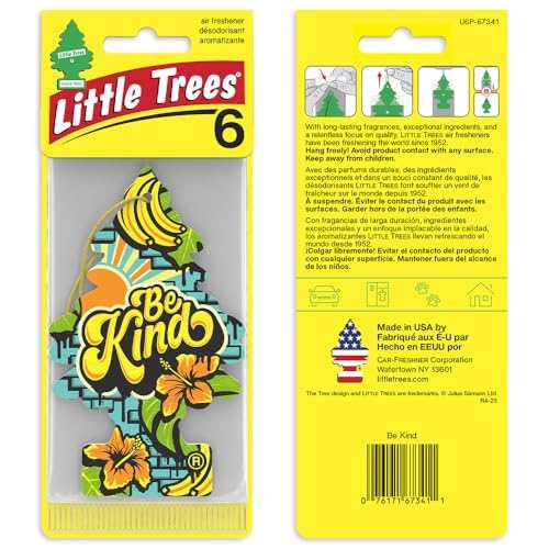 LITTLE TREES Car Air Freshener | Hanging Tree Provides Long Lasting Scent for Auto and Home | 24 Air Fresheners |Be Kind