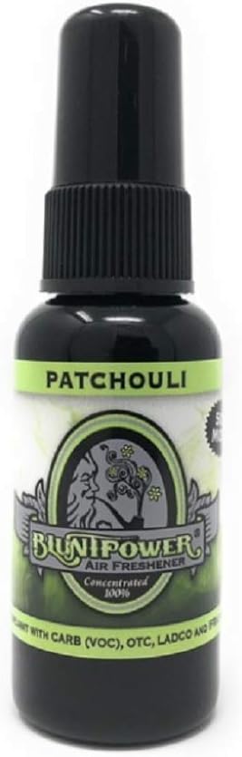 BluntPower (Patchouli, 1 Pack) Concentrated Air Freshener for Room and Car Spray - Oil-Based Diffuser Spray Bottle - Long-Las