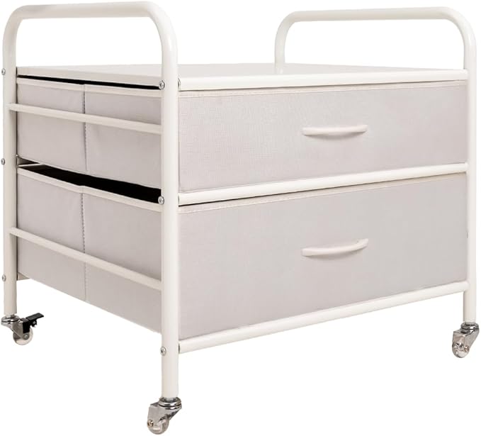 WAYTRIM Mini Fridge Stand with Storage, Kitchen Fridge Stand Mini Fridge Organizer Stand for Dorms Refrigerator Stand with Me