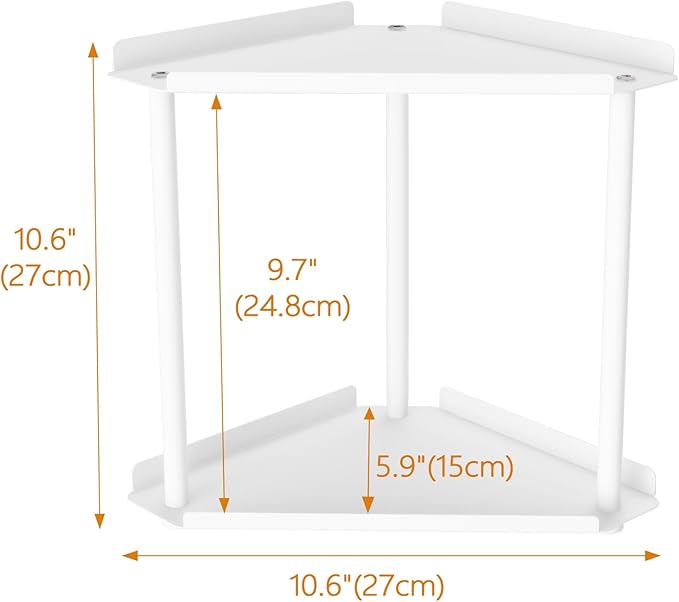 Jesginboo 2 Tier Bathroom Counter Organizer, Vanity Organizer Corner Shelf, Skincare, Makeup Countertop Organizers, Kitchen, 