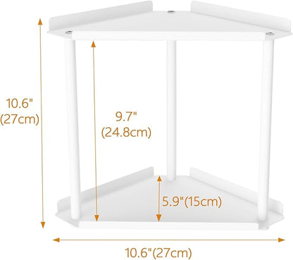 Jesginboo 2 Tier Bathroom Counter Organizer, Vanity Organizer Corner Shelf, Skincare, Makeup Countertop Organizers, Kitchen, 