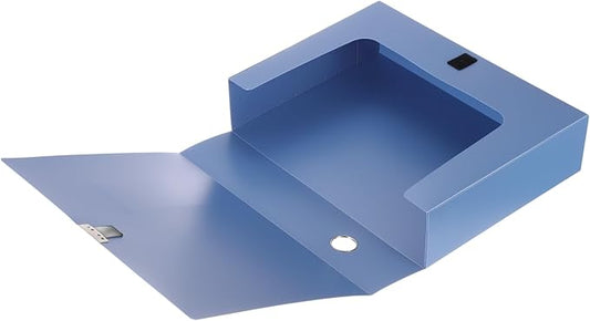 M&G File Organizer Box, Blue A4 Plastic Storage File Boxes File Folder Document Boxes Cabinet Archives Cases Boxes with Lid f