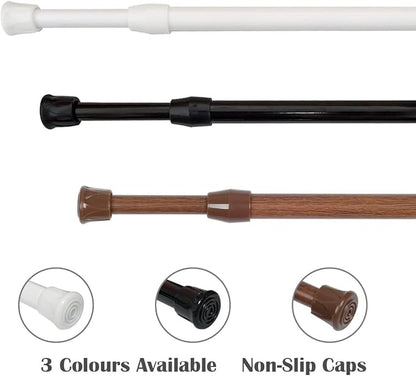 KXLIFE 6 Pack Small Spring Tension Curtain Rod 12-20 Inch, Thin Tension Rod No Drill for Window Cupboard Closet, White