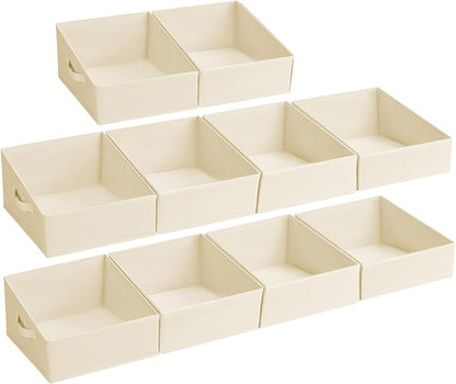 DIMJ Closet Storage Bins - Fabric Storage Baskets for Shelves, Collapsible Closet Organizers and Storage with Handles, Trapez