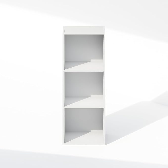 Furinno Reed Closet Organizers and Storage, 3-Tier Closet Organizer, Open Shelf Closet Storage, for Wardrobe, Bedroom, Living
