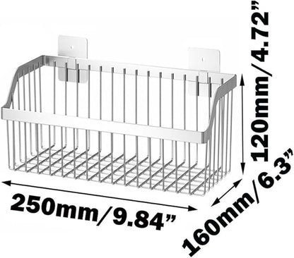 SUS304 Stainless Steel Hanging Storage Baskets Organizer Wall Mount, Metal Wire Storage Bin Rack for Kitchen Bathroom Shower 
