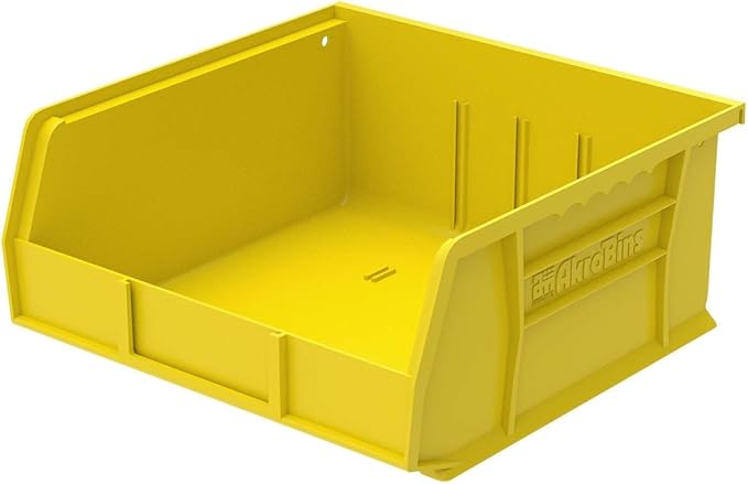 Akro-Mils 30235 AkroBins Plastic Storage Bins, Space-Saving Stackable Bins for Garage, Pantry, Craft Organization, 11" x 11" 