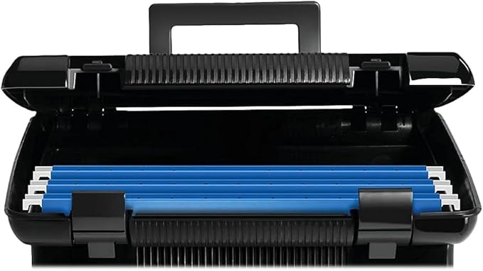 Pendaflex Portable File Box, Black, 11"H x 14" W x 11-1/8" D (41742)