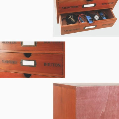 Wooden Storage Box with Drawers Vintage Office Supplies and Accessories Letter Tray Wood Desktop File Organizer 4 Tier Paper 