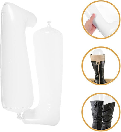 5 Pairs Inflatable Boot Trees and Boot Shapers Thickened Pvc Material 32cm Height and Supports and Stand Storage