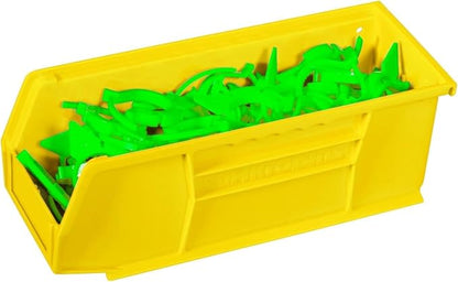 Akro-Mils 30224 AkroBins Plastic Storage Bins, Space-Saving Stackable Bins for Garage, Pantry, Craft Organization, 11" L x 4"