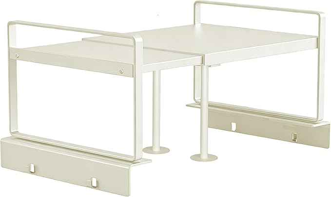 Adjustable Fridge Top Storage Rack,12.4"-23.62" Expandable Organizer Shelf, Anti-Slip,L-Shaped Design,Space Saver for Kitchen