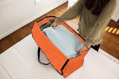 ClearSpace Oversized Moving Bags or Storage Bag – Large Moving Boxes with Backpack Straps, Zippers & Handles – Heavy-Duty Pac
