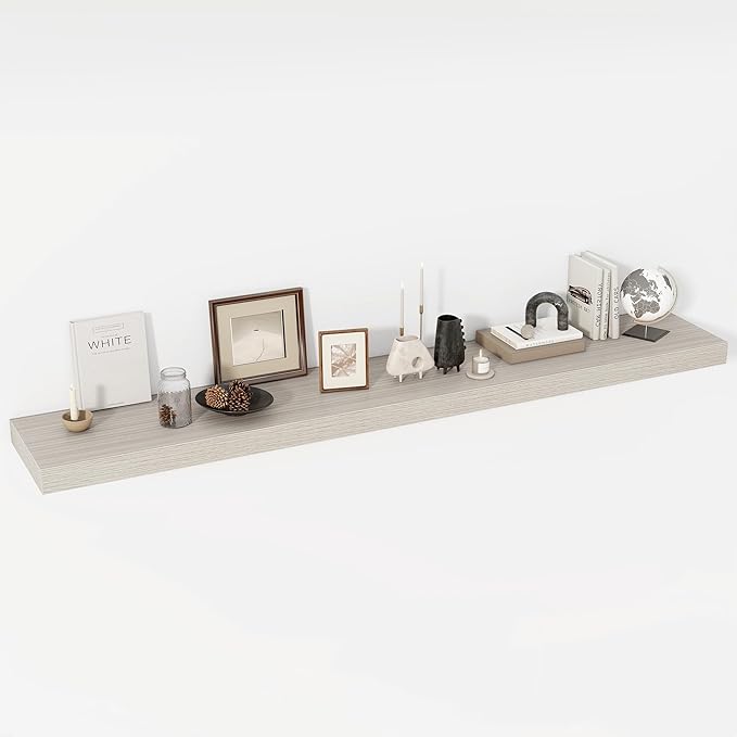 72 Inch Floating Shelves, 12" Deep Floating Shelf Wall Mounted, 72" Wall Shelves, Rustic Deep Bookshelf, Extra Deeper & Thick