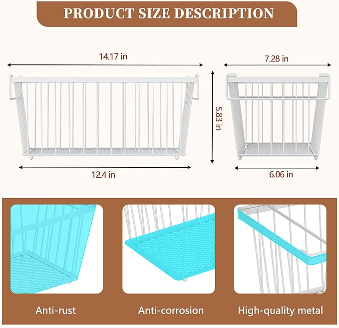 Enhanced Leak-Proof Bottom - Freezer Organizer Bins ，8 Pack Stackable Deep Freezer Organizer Bins for 7 Cu.FT Small Chest Fre
