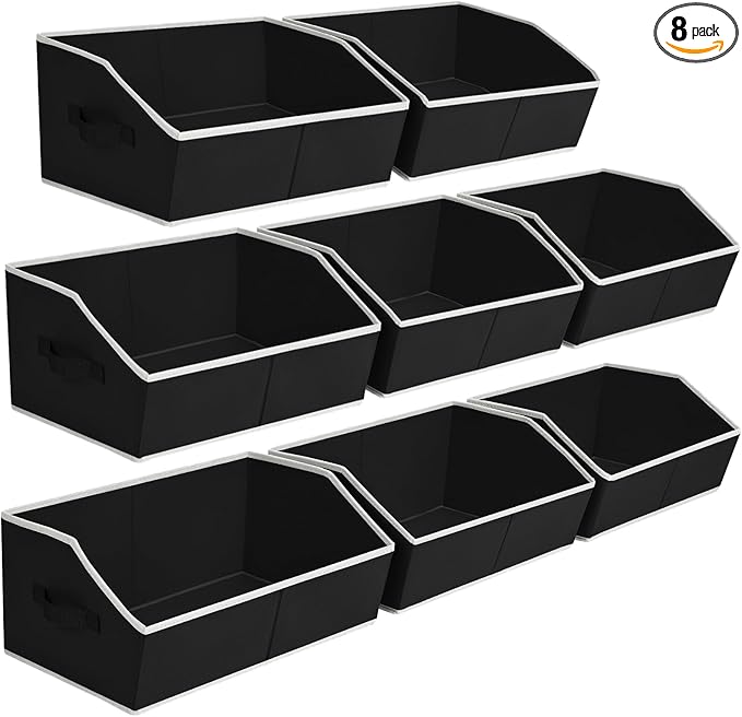 Homsorout Closet Baskets for Shelves Trapezoid - Decorative Storage Baskets with Handle, Closet Bins for Organization, Shelf 