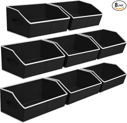 Homsorout Closet Baskets for Shelves Trapezoid - Decorative Storage Baskets with Handle, Closet Bins for Organization, Shelf 