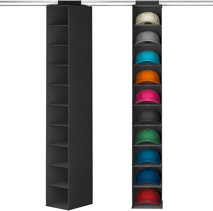 Lifewit Hat Organizer for Baseball Caps, Hat Rack Hanging Storage, Non-Woven Fabric Display Shelf Holds Up to 40 Hats, Cap Ho
