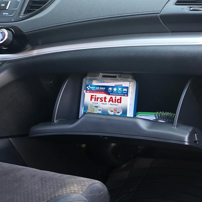 First Aid Only 91249 On-The-Go All-Purpose Emergency First Aid Kit for Car, Travel, Home and Business, 105 Pieces