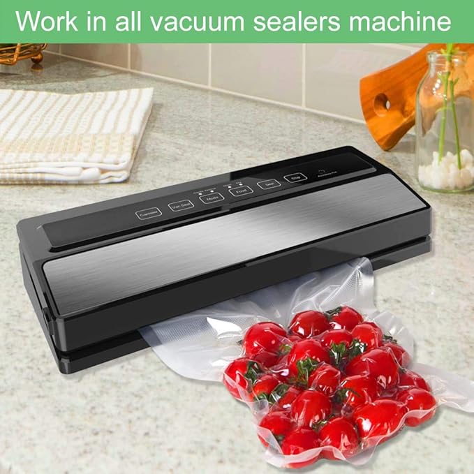 O2frepak 2Pack 11"x50' Rolls 4mil Vacuum Sealer Bags Rolls with BPA Free,Heavy Duty Vacuum Sealer Storage Bags Rolls,Cut to S
