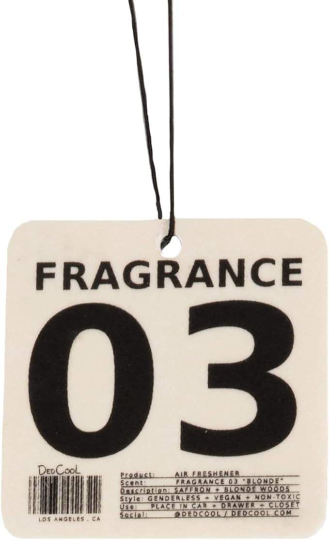 DedCool Air Freshener | Fragrance 03 | Hanging Odor Eliminator for Cars, Closets & Drawers | Juniper Berries, Pomelo & Saffro