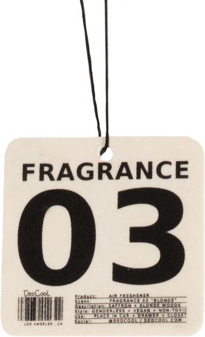 DedCool Air Freshener | Fragrance 03 | Hanging Odor Eliminator for Cars, Closets & Drawers | Juniper Berries, Pomelo & Saffro