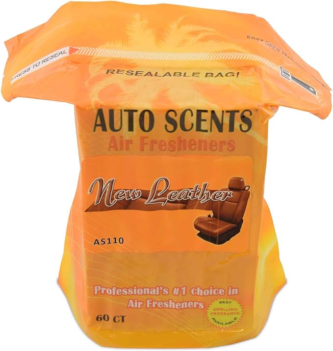 Professional Grade New Leather Scent Air Freshener Pads for Cars, Homes, and Offices – Long-Lasting Solution to Eliminate Tou
