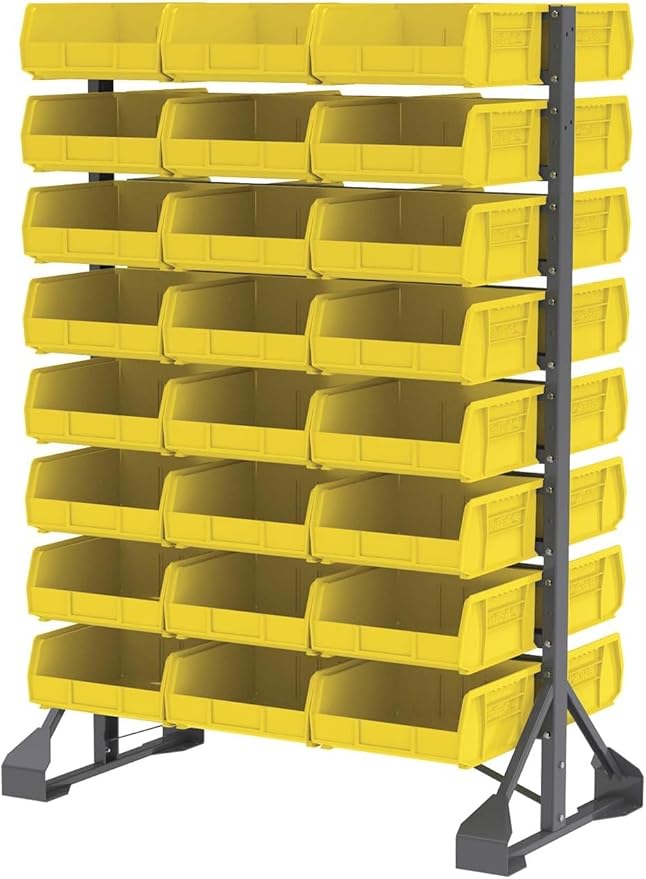 Akro-Mils 30235 AkroBins Plastic Storage Bins, Space-Saving Stackable Bins for Garage, Pantry, Craft Organization, 11" x 11" 