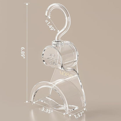 3 Pieces Clear Purse Hanger Closet, Luxury Crystal Bag Hangers Hooks with 360-Degree Rotation, Durable Handbag Backpack Purse
