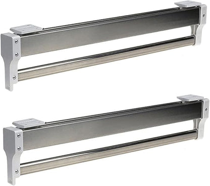 Pull-Out Clothes Rail,Extendable Pull Out Closet Rod - Wardrobe Pull-Out Trousers Rack, Adjustable 30-80cm Wardrobe Rail Clot