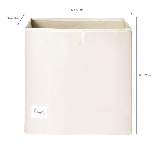 3 Sprouts Toy Storage Organizer: Toy Box Cube Organizer for Playroom, Nursery - Foldable Storage Bin - Sheep