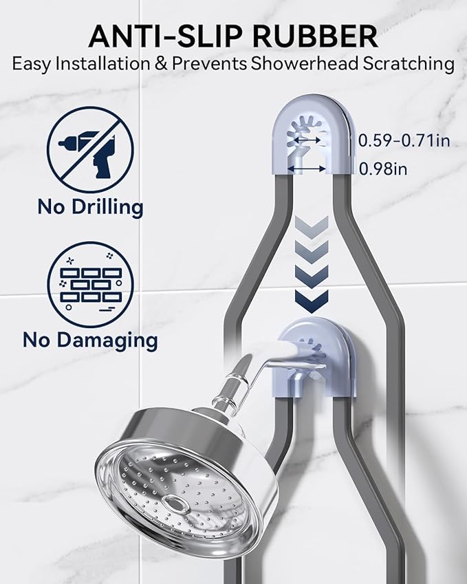 YASONIC Shower Caddy Hanging, Never Rust Shower Organizer Hanging, Aluminum Shower Racks for Inside Shower with Hooks for Raz