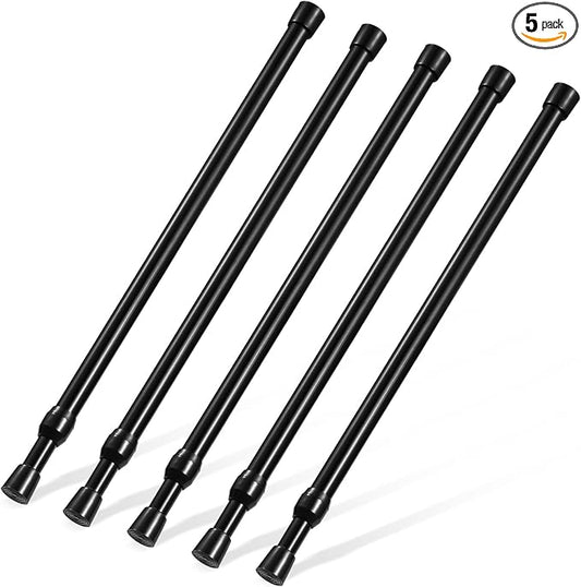 5 Pack Tension Rod 16 to 28 Inch, Goowin Small Tension Rod, 5/8" Diameter No Drilling Expandable Short Tension Rods Spring Ro
