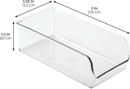 iDesign Pantry Bin for Kitchen or Cabinet Storage - Set of 4 - Clear
