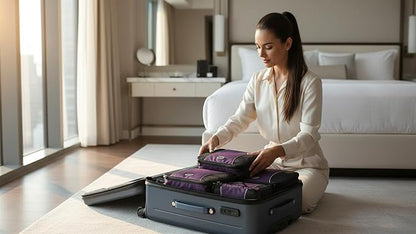 GOX Ultra Light 5 piece Packing Cubes Travel Luggage Organizer 1 Large 2 Medium 2 Small