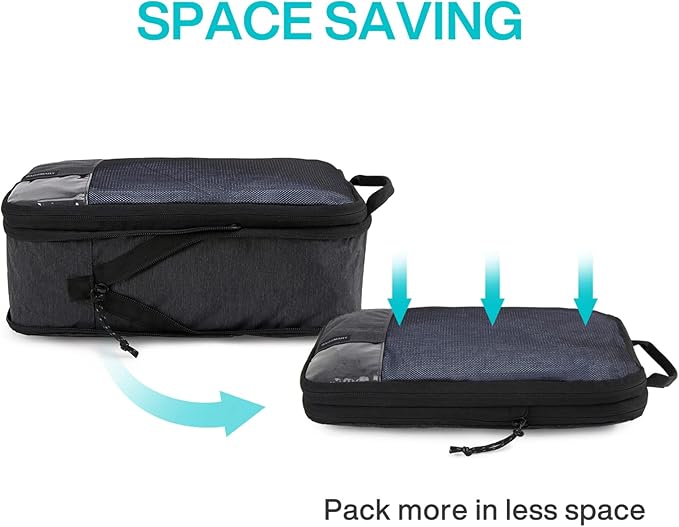 BAGSMART 6 Set /4 Set/2 Set Compression Packing Cubes for Travel, Lightweight Luggage Organizer Bags, Durable Space Saver Bag